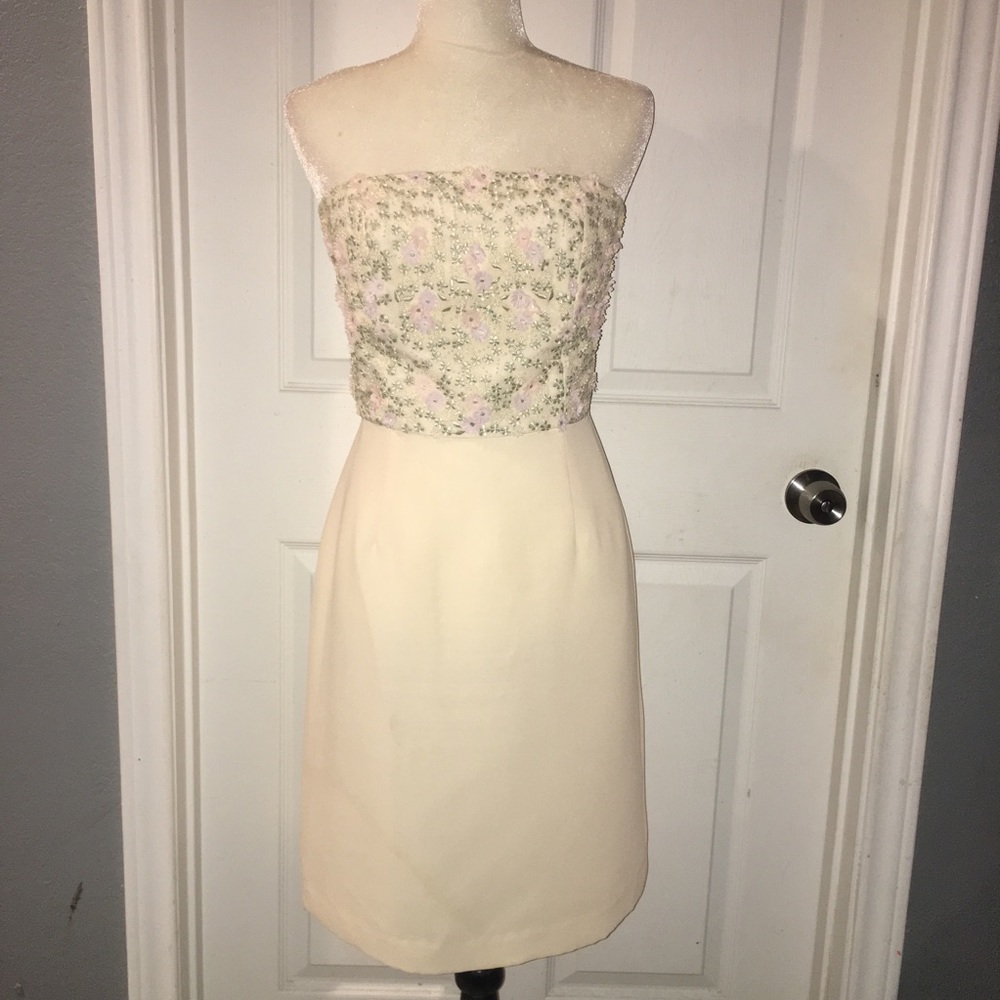 Shani Formal Flower Applique PearlBeading Dress